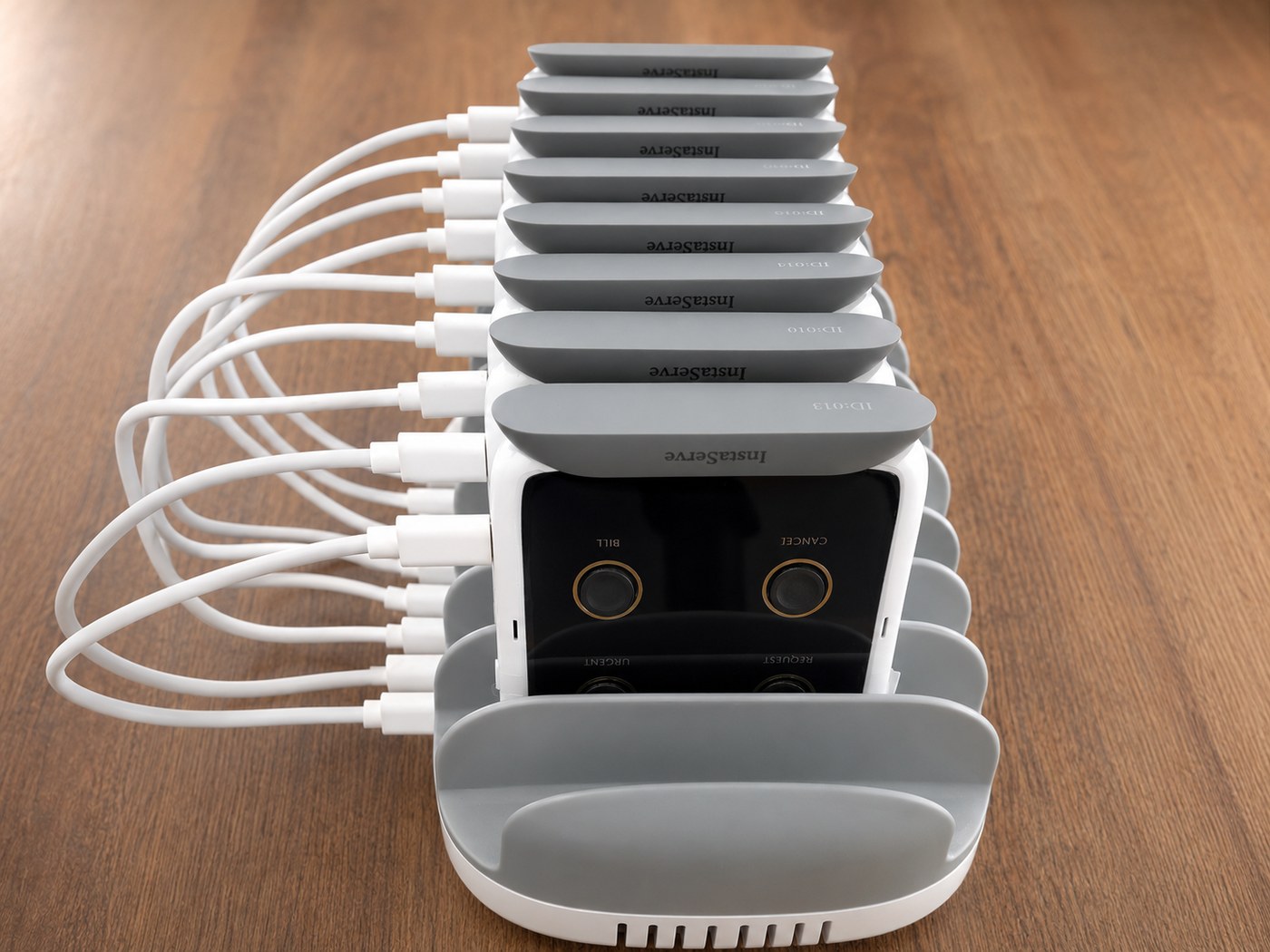 InstaServe charging dock with multiple devices